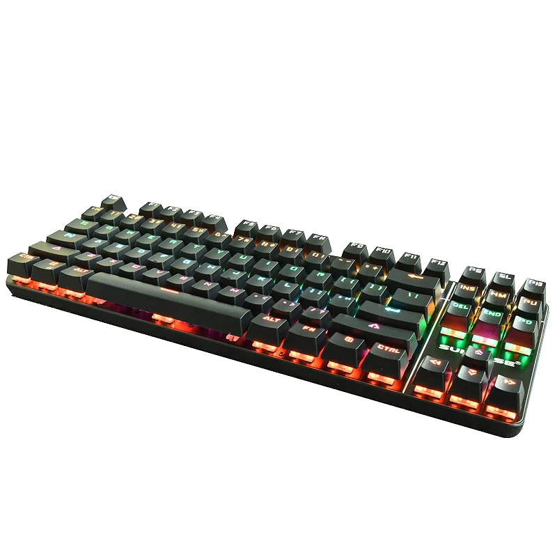 Механическая игровая клавиатура 87 клавиш 104 синий переключатель Русский