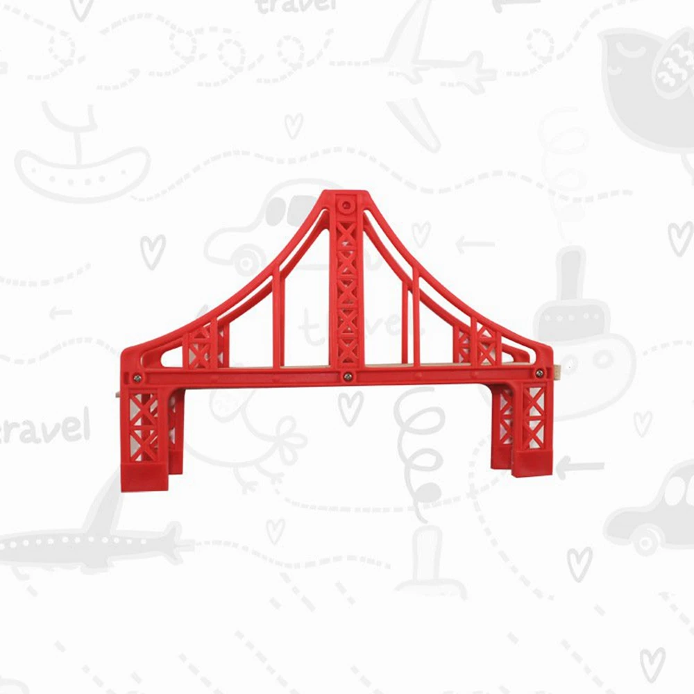 И его-1 Деревянный Железнодорожный трек аксессуары-красный большой размер