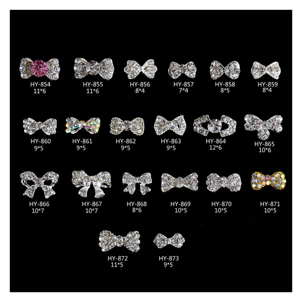 Горячая 20 шт./компл. 3D художественное оформление ногтей сплав хрустальные бусины