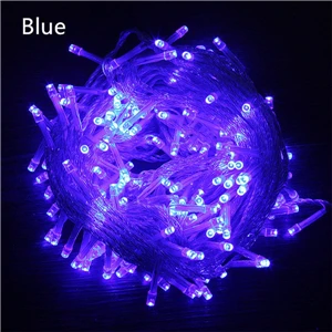 Blue Новинка, 5 м, 10 м, 20 м, 30 м, 50 м, 100 м, светодиодный Сказочный светильник, наружная Водонепроницаемая гирлянда AC220V для Рождества, свадьбы, рождественской вечеринки - Испускаемый цвет: Blue