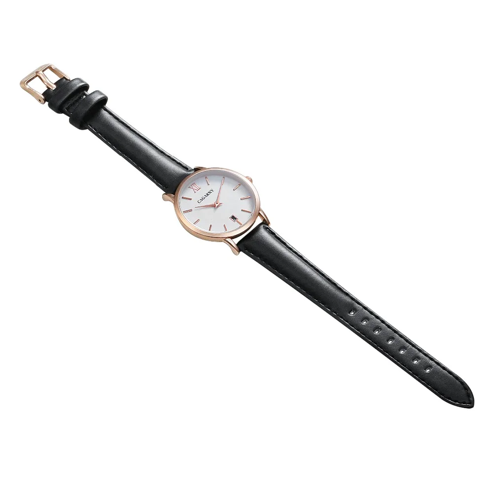 CAGARNY Women's Quartz Watch Automatic Date Fashion Luxury Trend Retro Girl Leather Strap Simple Japanese Movem Movement Relogio |