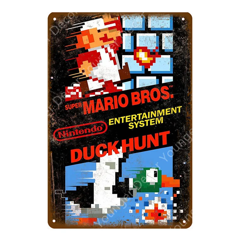YD6323E Классическая видео игра комиксы плакат игровой металлический оловянный знак для детской комнаты игровой центр домашний декор винтажная геймерская табличка - Цвет: YD6323E