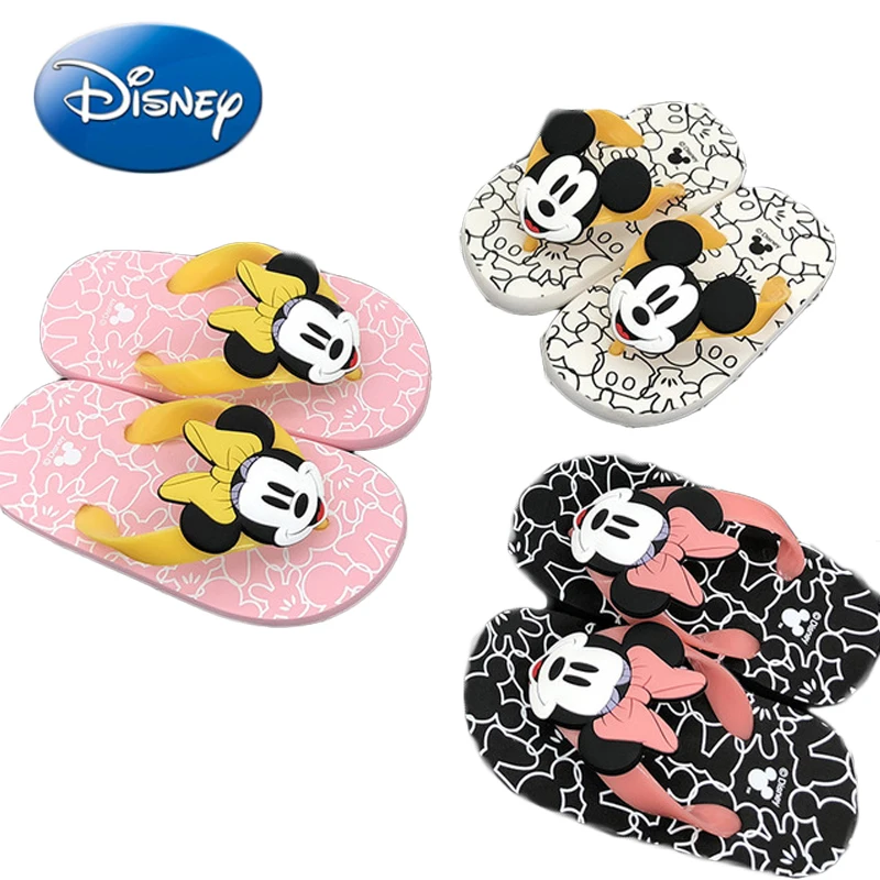 2018 детские шлепанцы Disney домашние Тапочки для ванной с изображением Микки Мауса