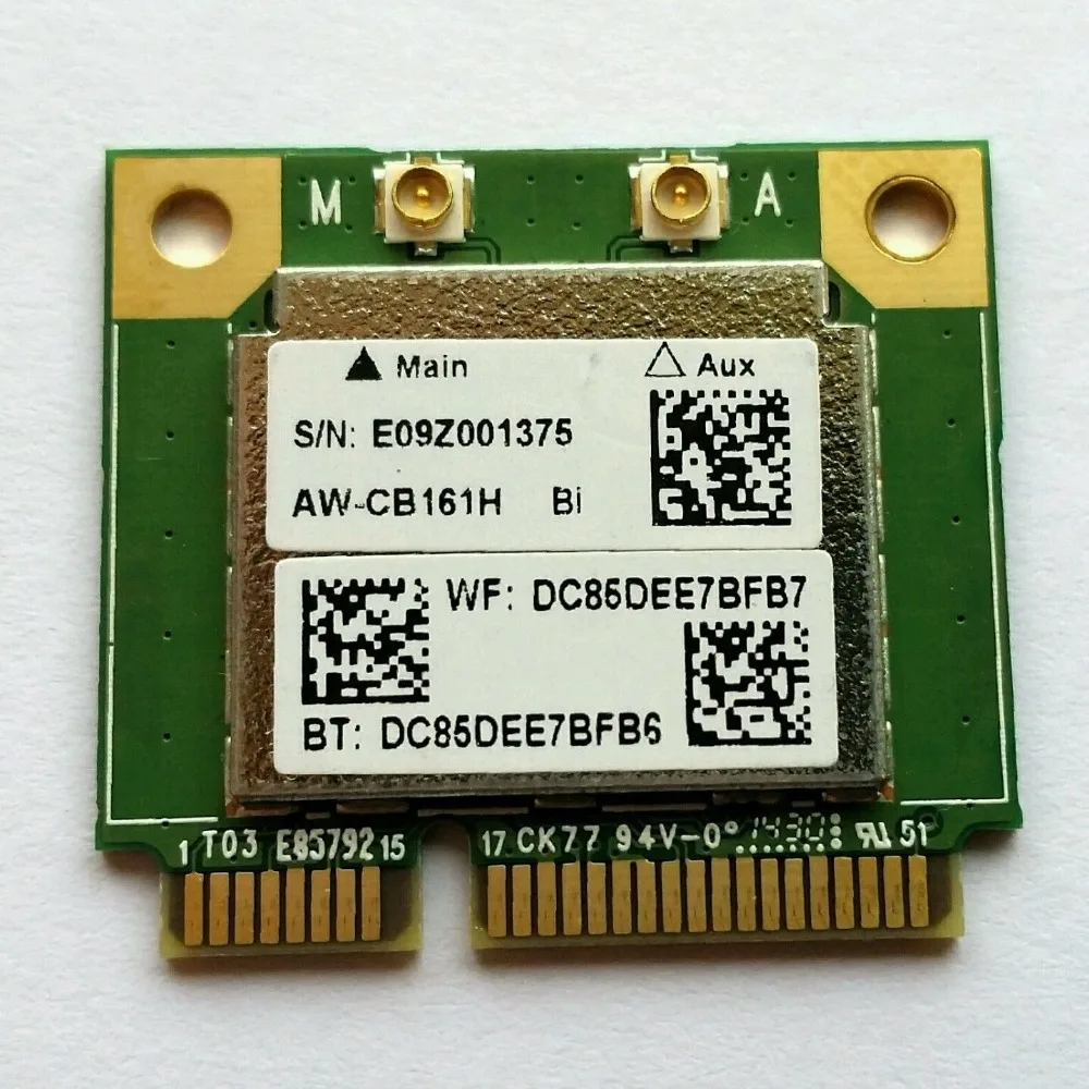 Карта для AzureWave AW CB161H RTL8821AE 433 Мбит/с 802.11AC Half Mini PCIe WLAN Wi Fi BlueTooth 4 0 карта|Сетевые