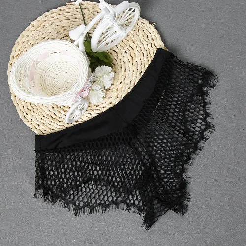 black Женское сексуальное нижнее белье, дышащее белье в сетку, кружевные трусы, Прозрачное нижнее белье, стринги, 2 цвета - Цвет: black