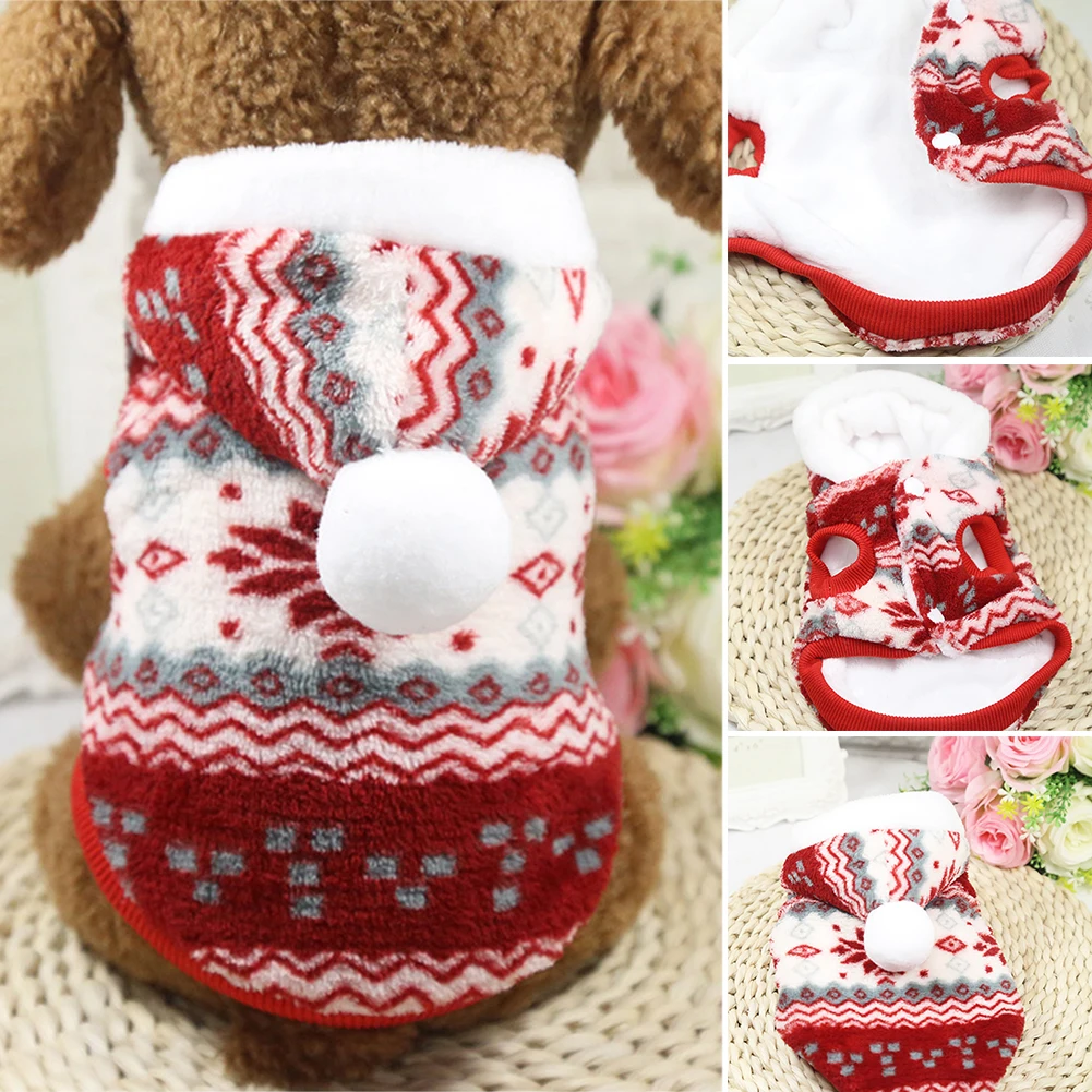 Коралловый флисовый для питомца собака щенок кошка одежда верхняя зима|Пальто и