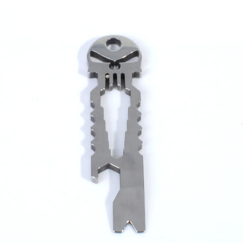 Punisher Skull Stainless Steel Pocket Multitools Gadget EDC Key Ring Chain Bottle Opener Wrench Screwdriver Survival Tool | Спорт и