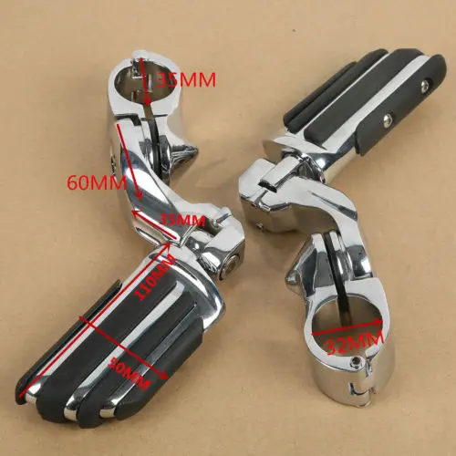 32 мм 1 1/4 &quot1 25&quot короткие Угловые шоссе подножки крепление для Harley Touring модели FLHT