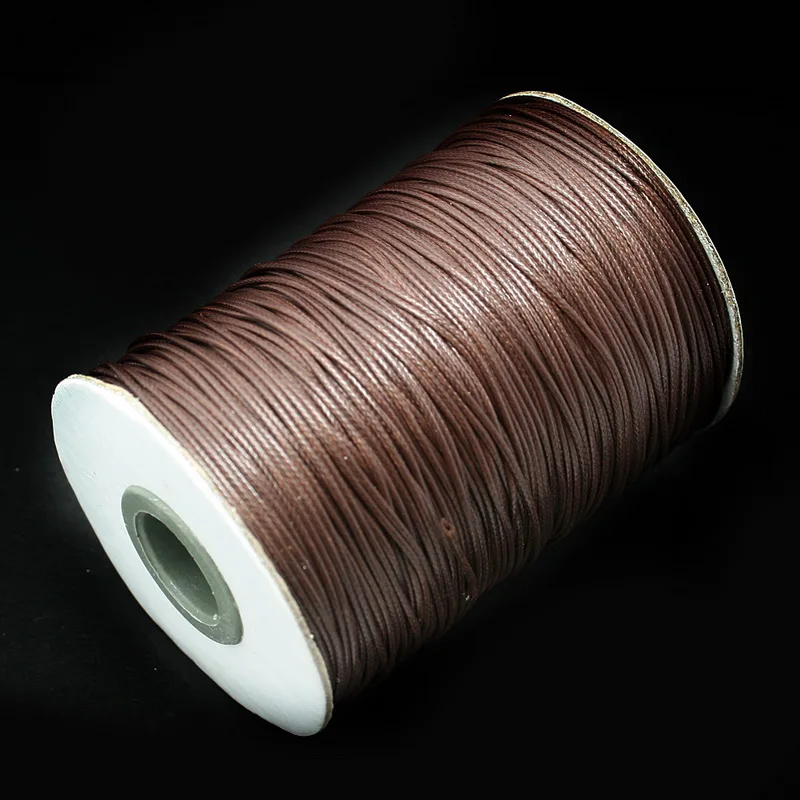 Dark Brown Горячая распродажа 10 метров 1,5 мм вощеная нить Хлопковый Шнур струнный ремешок для DIY Ожерелье Веревка бисер Подходит для браслета - Цвет: Dark Brown