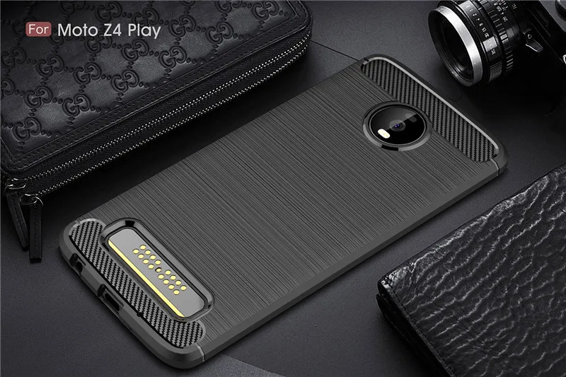 Чехол для Motorola Moto Z4 Play мягкий резиновый силиконовый защитный чехол телефона из