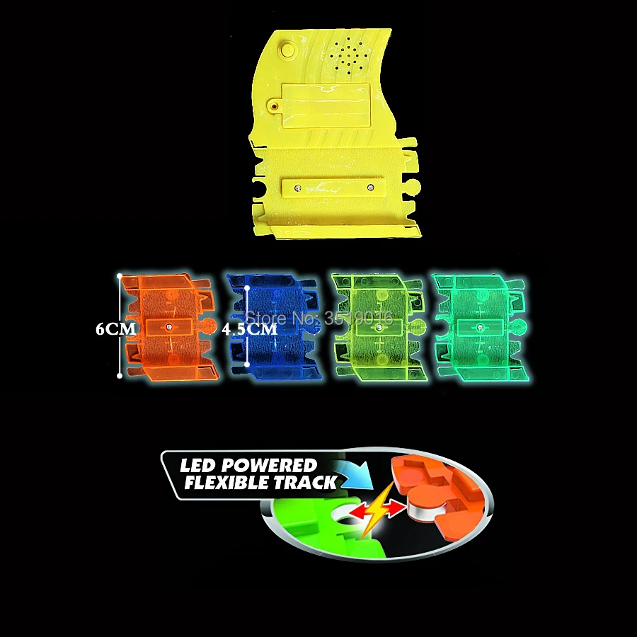 Светодиодный ные лазерные гоночные треки 12 футов светящийся гибкий трек