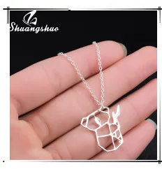 Shuangshuo, ожерелье с подковкой на удачу, женское ожерелье с лошадью, колье, ожерелья в виде животных и подвески, ожерелье с лапой