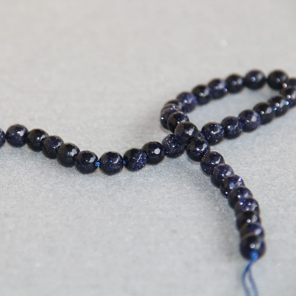 Аксессуары 8 мм голубой песчаник кристалл полуготовые камни шарики подарки