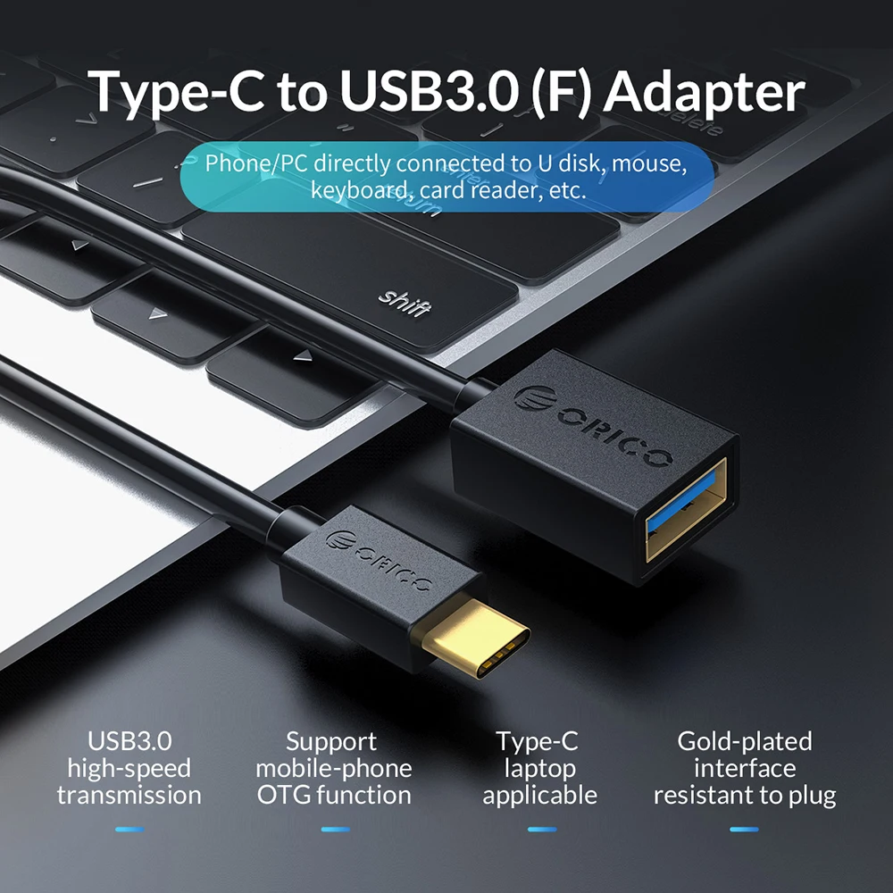 Адаптер ORICO type C на USB3.0 поддержка мобильный телефон OTG Функция Дата кабель для