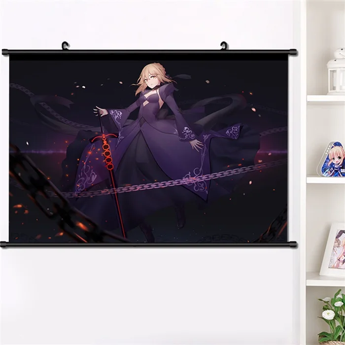 D Японская игра-аниме Fate/stay night Saber Alter FGO настенный Свиток Плакат манга настенные подвесные плакаты украшение дома 40*60 см - Цвет: D
