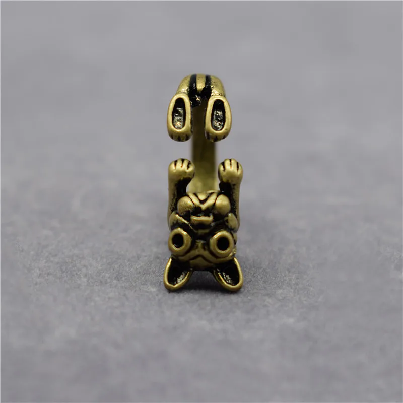 Прямая поставка винтажные милые Ретро Кольца с французским бульдогом