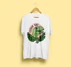 Умная футболка с динозавром для девочек милый подарок с изображением Раптора, Парк Юрского периода, детская модная футболка с рисунком tumblr
