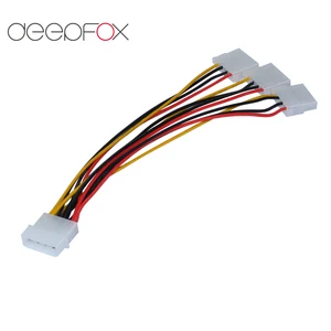 DeepFox 4 контакта Molex male на 3 порта Molex IDE Женский разветвитель питания компьютерный адаптер 4 контакта IDE кабель питания