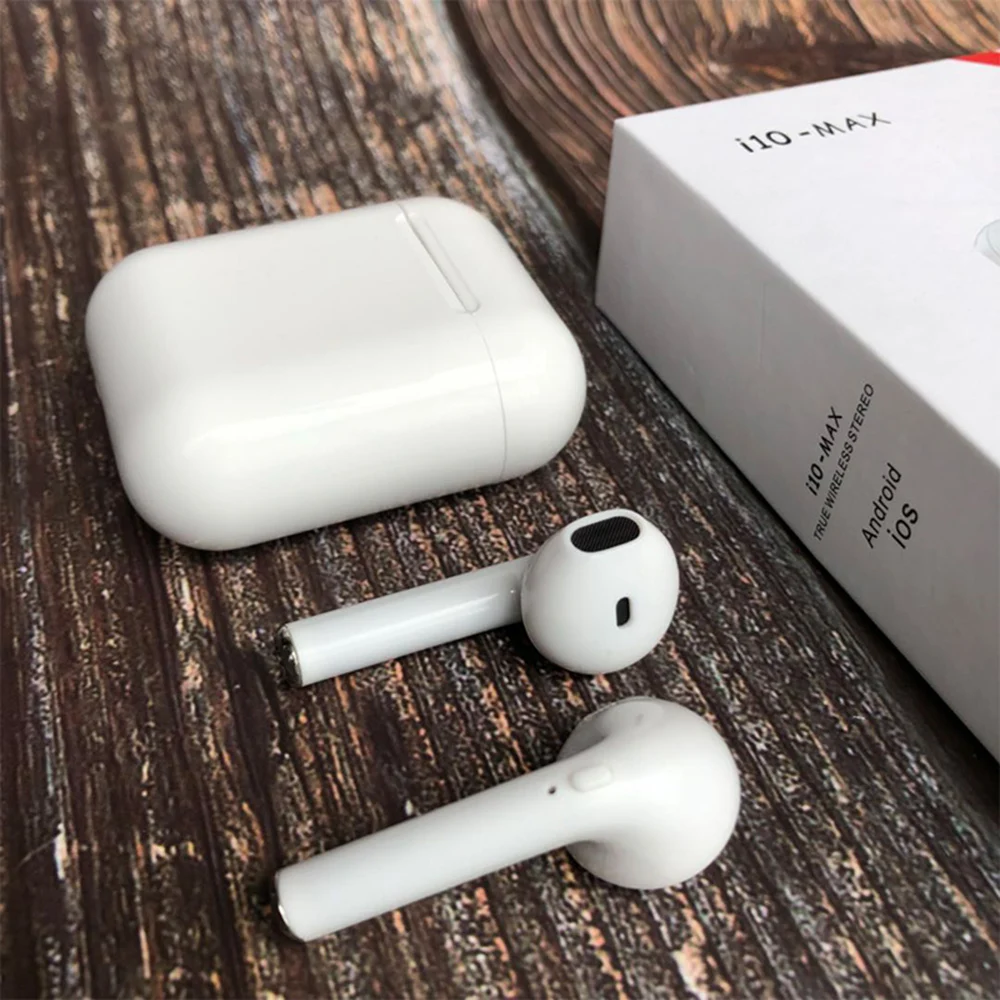Оригинальные i10 max tws беспроводные наушники bluetooth игровая гарнитура спортивные с