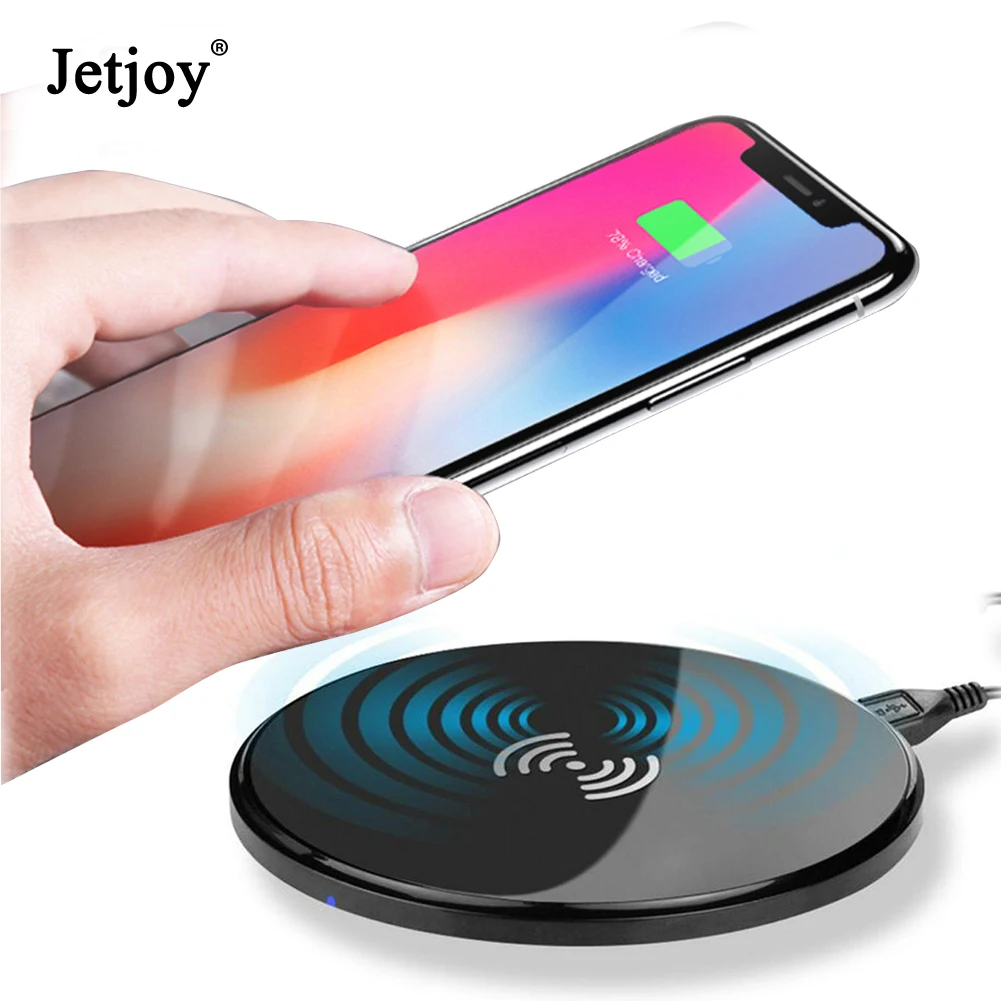 Ультратонкая Портативная подставка Jetjoy для быстрой беспроводной зарядки Qi iPhone