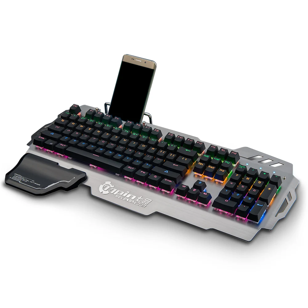 7pin механическая клавиатура 104 key Проводная синий переключатель игровая для