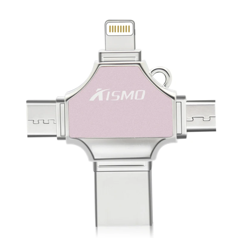 USB флеш накопитель OTG Kismo 4 в 1 16 ГБ 32 64 128 карта памяти Type C для Samsung S8 S9 S7 S6 Edge iphone X 8 7