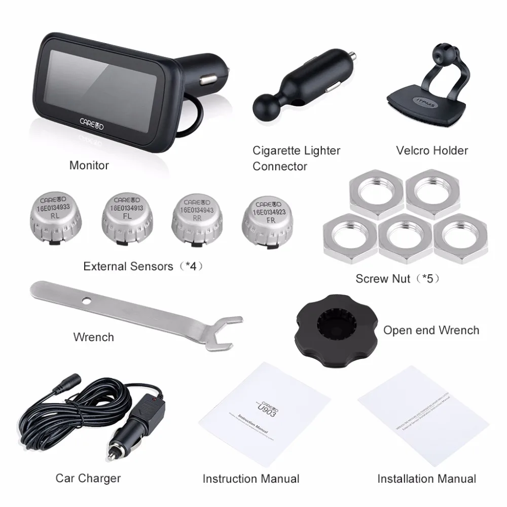 Универсальный автомобильный TPMS беспроводной шин давление мониторинга системы 4