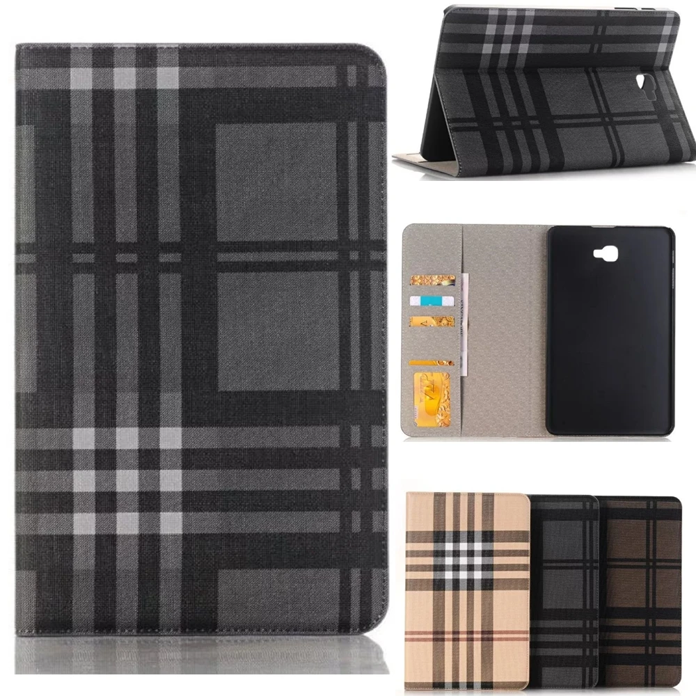 Роскошные Сетке Leather Case For Samsung Galaxy Tab A 10.1 2016 T585 T580 SM Таблетки Стенд Держатель
