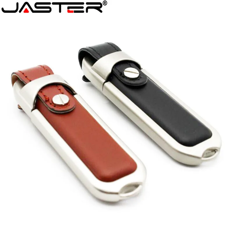 JASTER 100% новый металлический кожаный флэш накопитель usb 64 ГБ 32 16 8 USB 2 0 карта памяти U