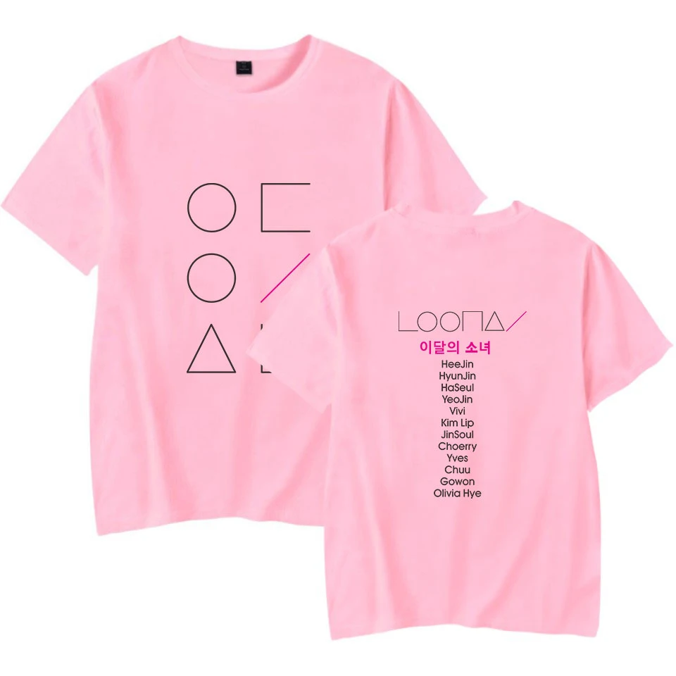 Футболка LOONA в стиле K POP новинка 2020 летняя футболка хип хоп уличная одежда
