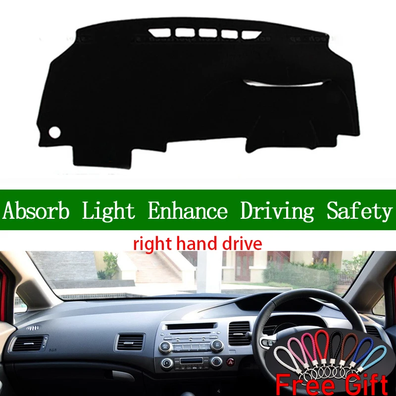 

Коврик для приборной панели автомобиля, для Honda civic 2006 2007 2008-2011
