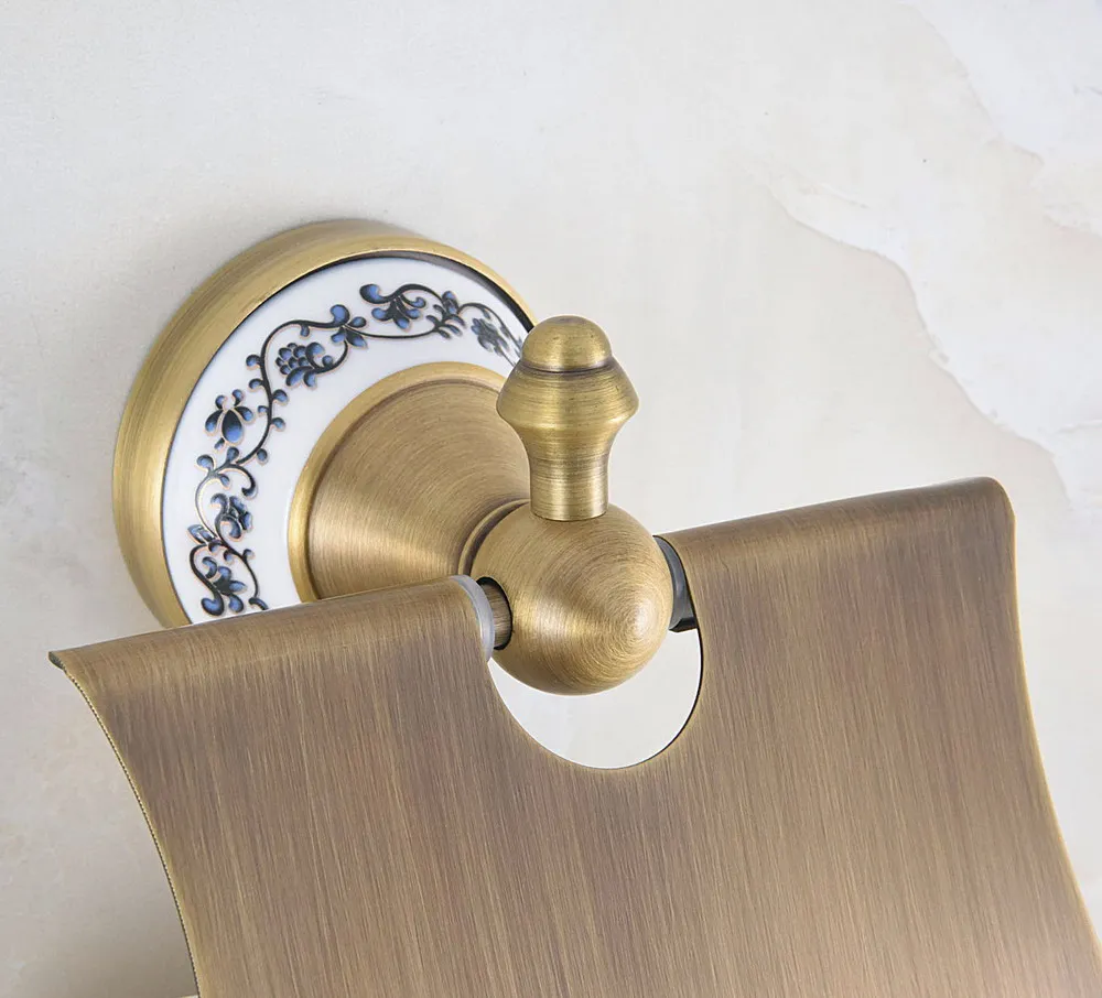 Винтажный Ретро Антикварный латунный керамический цветочный узор Основание