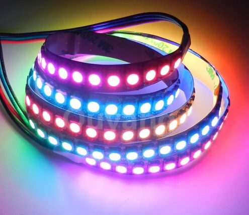 

Фабричная Светодиодная лента, 5x1 м, 5 в постоянного тока, WS2812B 144 светодиодный s RGB 5050, светодиодная ленсветильник, Адресуемая, неводонепроница...