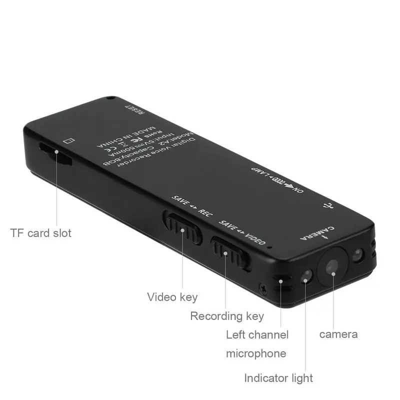 Vandlion мини ручка камера металлические цифровые диктофоны с 1080P HD Cam Звук Аудио Видео Диктофон поддержка TF карты A2