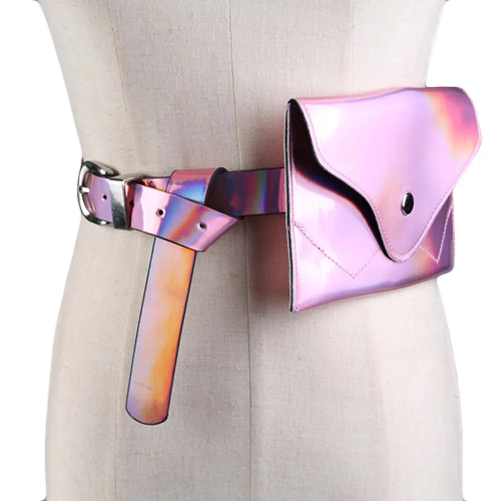 SFG дом Для женщин с блестящей лазерной моды искусственная кожа поясная сумка