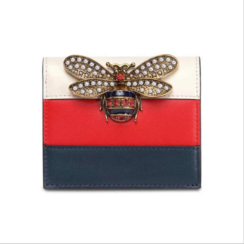 Женский дизайнерский кошелек из натуральной кожи известных брендов Пчелка