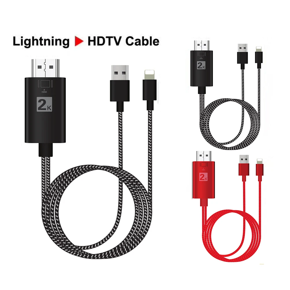 2 K Осветляющий к HDMI конвертер ТВ USB м Кабель адаптер HD tv быстрая передача 1080 P