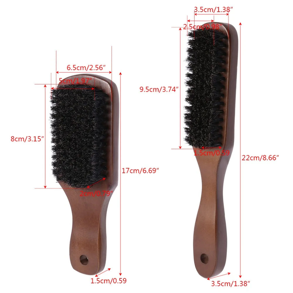 

Men Boar Bristle Mustache Brush Wood Handle Comb Facial Beard Cleaning Styling