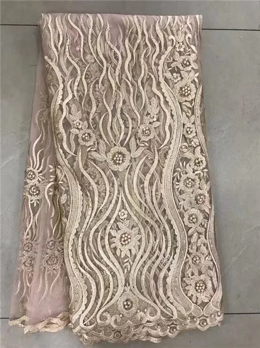 Hot Sale African Tulle Lace Fabric 2017 French High Quality With Peal Nigerian Embroidery Laces | Дом и сад
