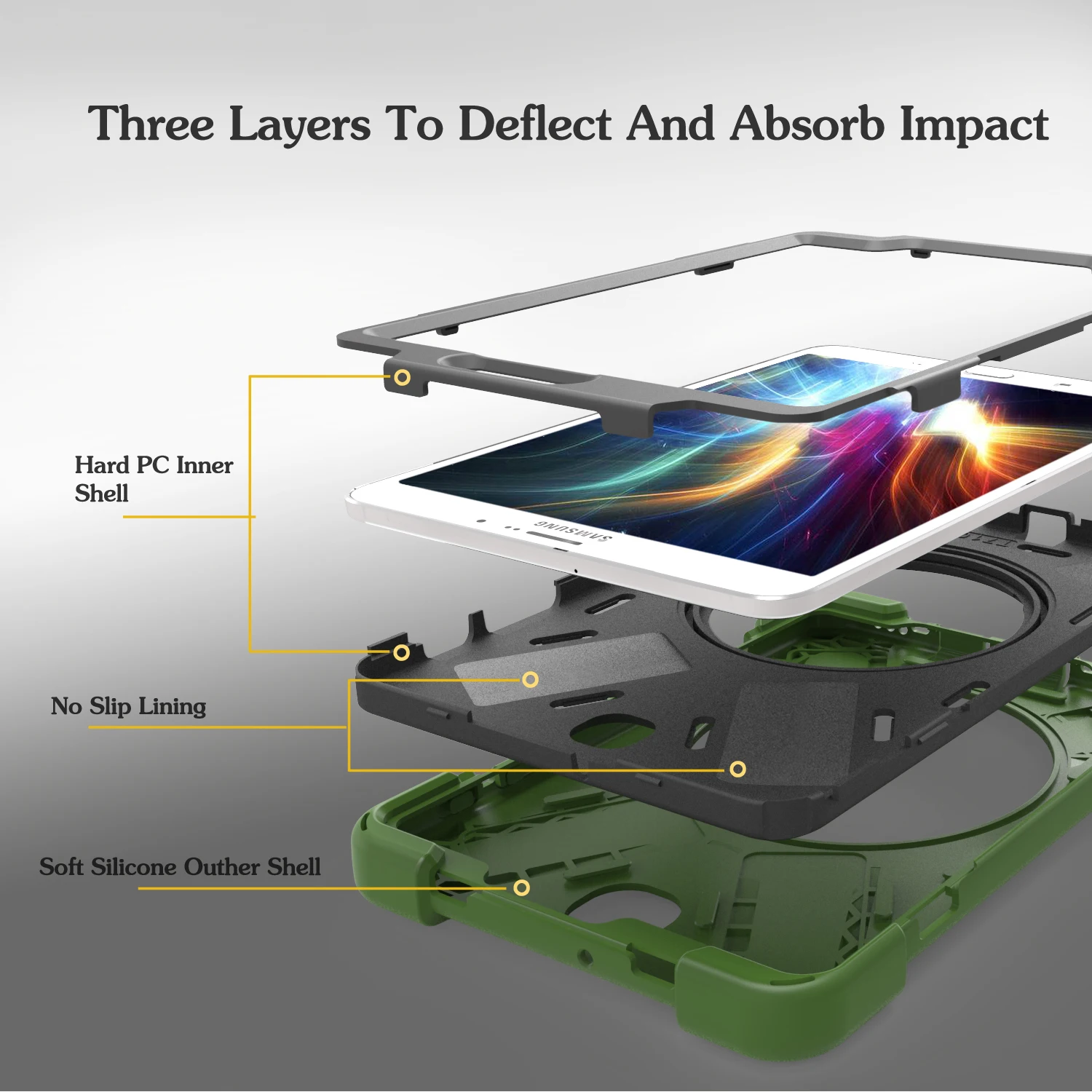 Армированный чехол для samsung Galaxy Tab S2 8,0 SM-T710 T713 T715 ремешок 360 Вращающаяся Стойка чехол для samsung T710 T713 чехол