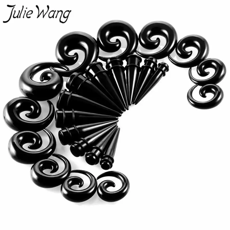 Julie Wang 36 шт. черное Украшение Для Пирсинга Ушей фотометрические приборы конусные