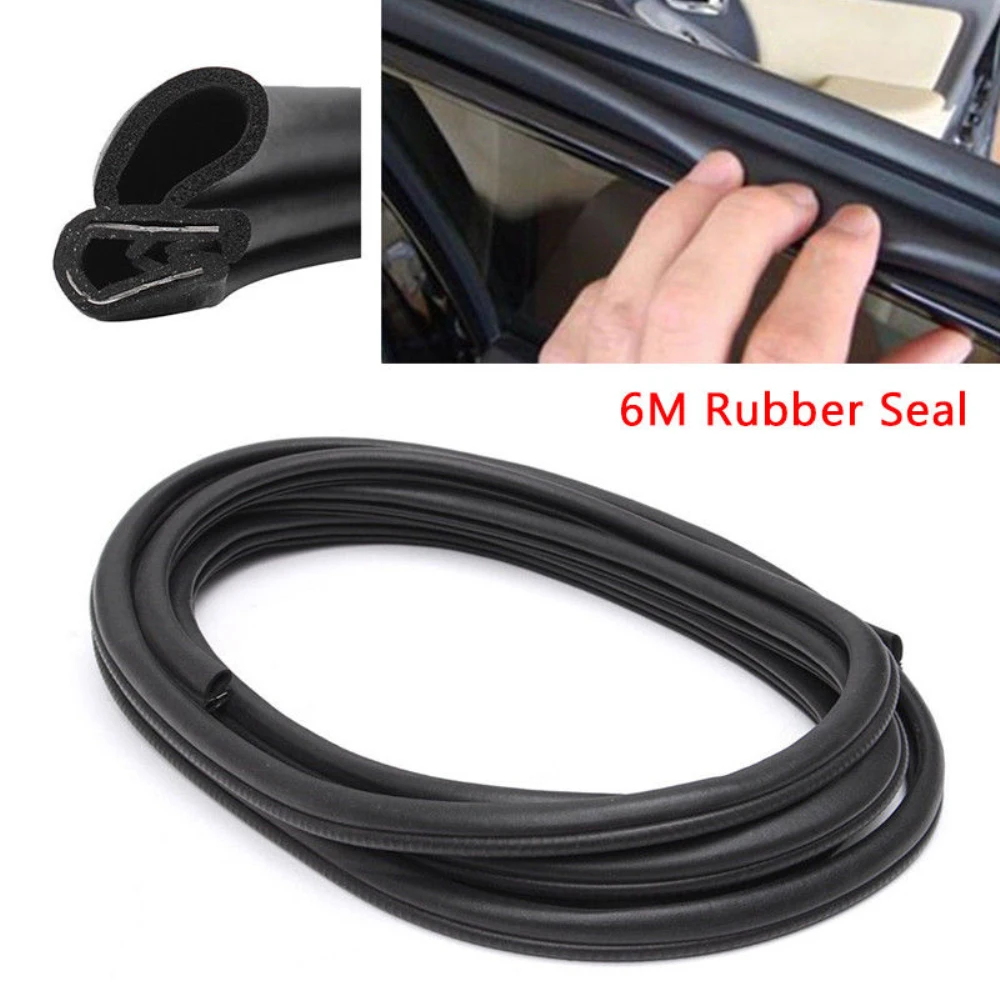 6М Резиновые уплотнительные полосы для защиты краев дверей автомобиля от пыли и шума типа D-образной формы Генераторный шкаф Скелетная промышленная полоса.