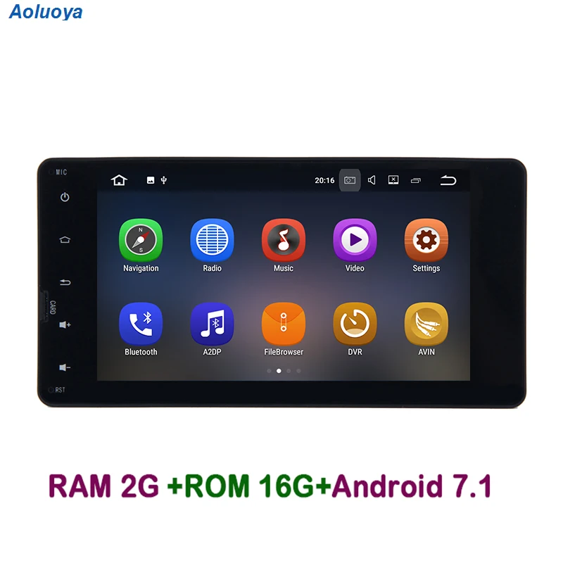 Aoluoya Android 7 1 2 Din автомобильный DVD плеер GPS навигация для Mitsubishi Pajero V93 V97 Outlander 2012 2015 Sport