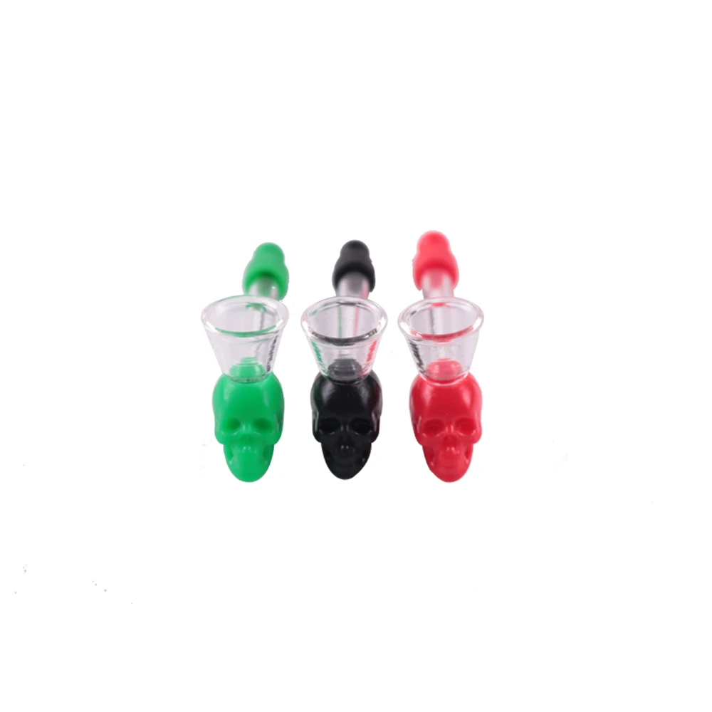 New Arrival 1 X Silicone &amp Glass Skull Tobacco Smoking Pipe+ 10pcs metal Screens Pipe Cigarette Accessories | Дом и сад