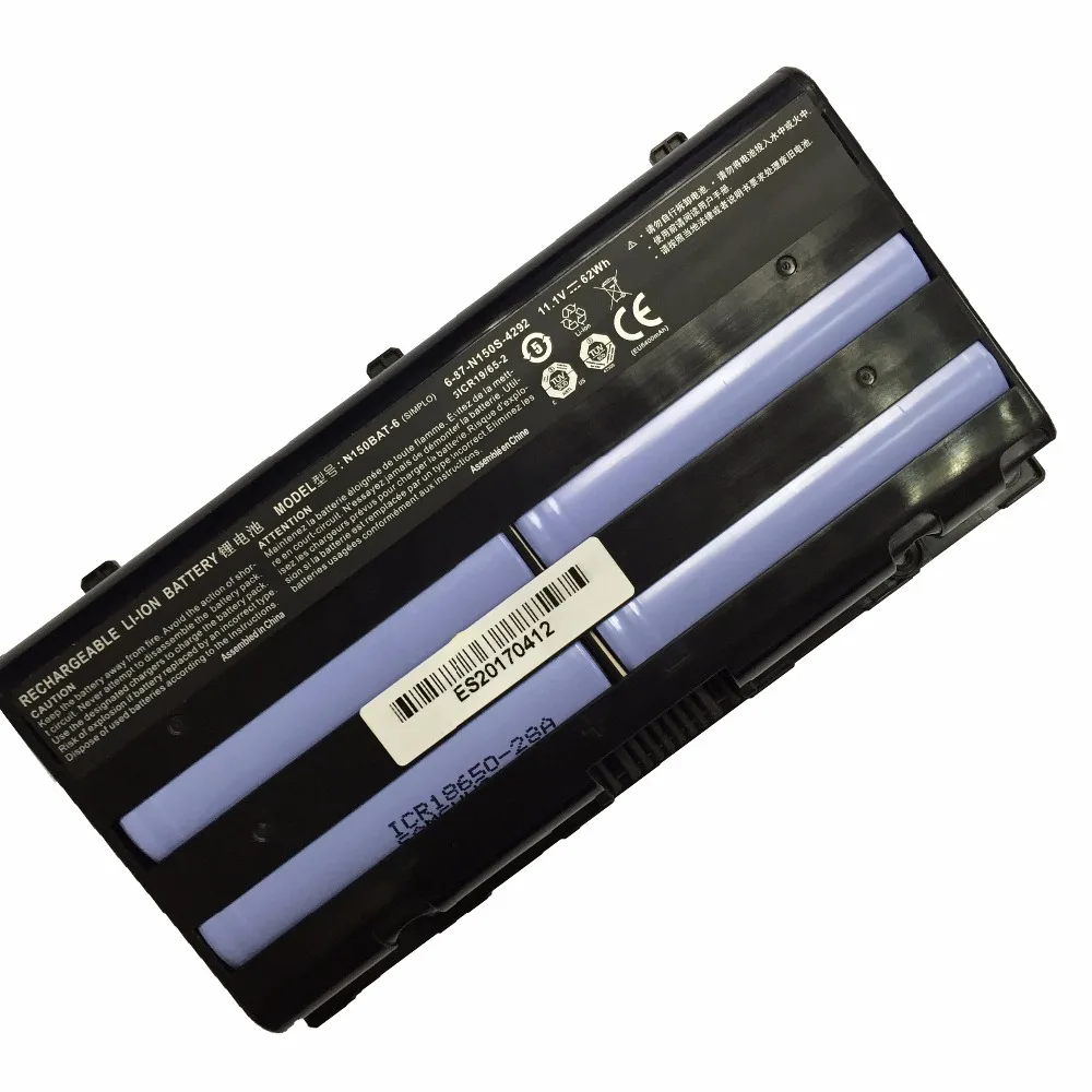 11 1 v 62wh новый оригинальный N150BAT 6 ноутбук Батарея для Clevo N170SD N150SD N151SD N155S 87 N150S 4292|laptop