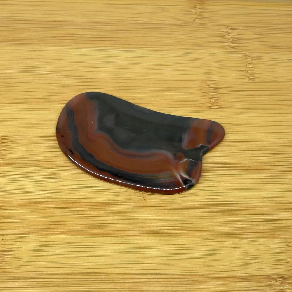 big knife shape Красный Агат роликовый массажер для похудения лица лифтинг инструмент натуральный нефрит массажный ролик для лица камень массаж кожи уход за кожей GUASHA - Цвет: big knife shape