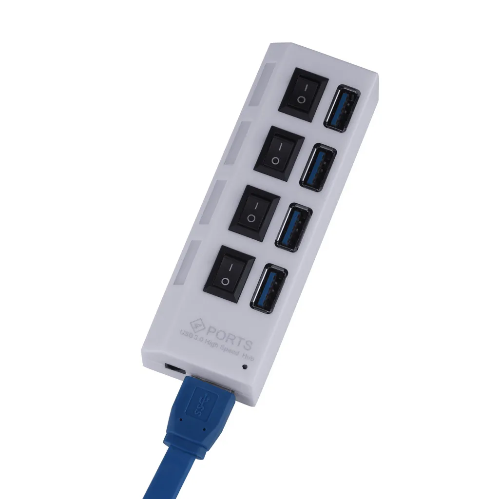VOBERRY поддерживает 1 ТБ 4-портовый USB3.0 ультра-высокой Скорость 5 Гбит/с концентратор с Мощность переключатель светодиодный