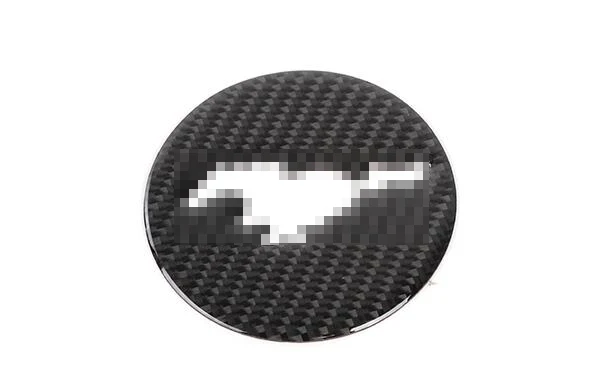 Circular plate SHINEKA интерьерные молдинги для Ford Mustang, наклейки на руль из углеродного волокна для Ford Mustang-, аксессуары для стайлинга - Название цвета: Circular plate