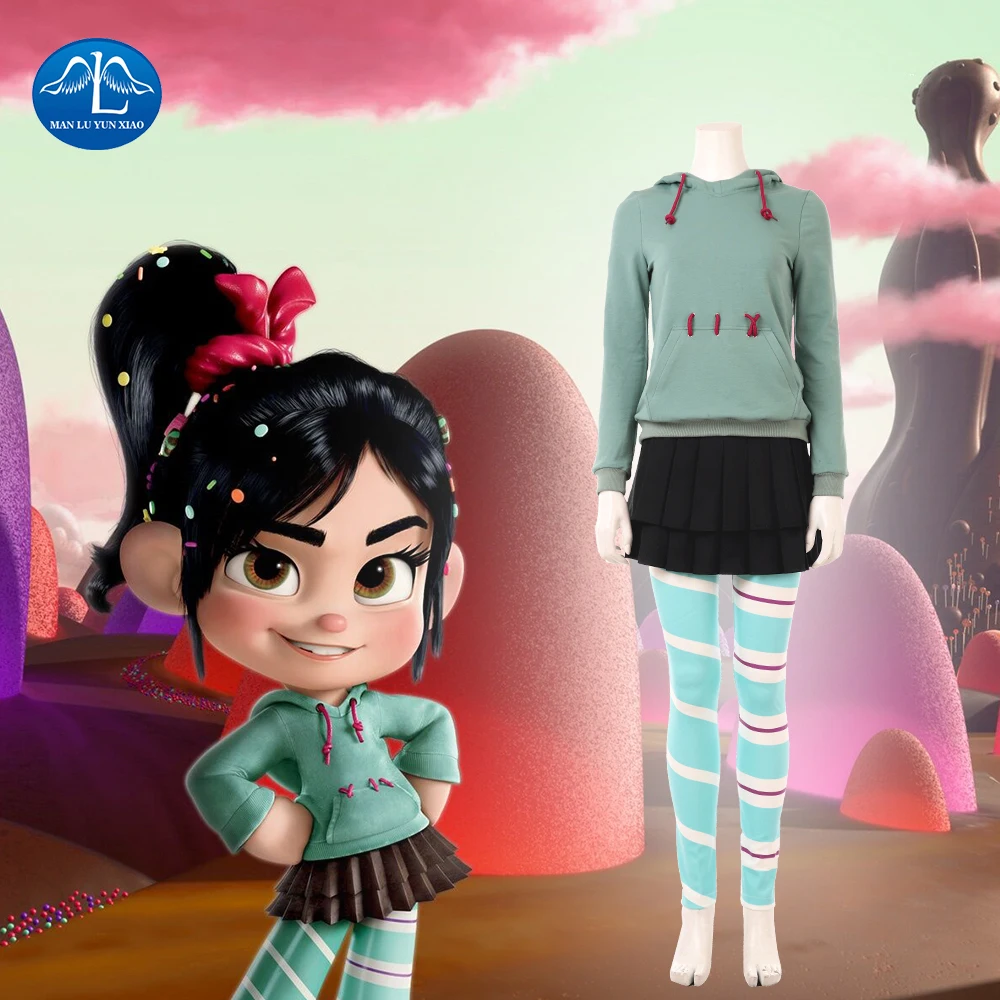Новый Ральф ломает Интернет: Wreck-It 2 Vanellope von Schweetz костюм для косплея костюмы на