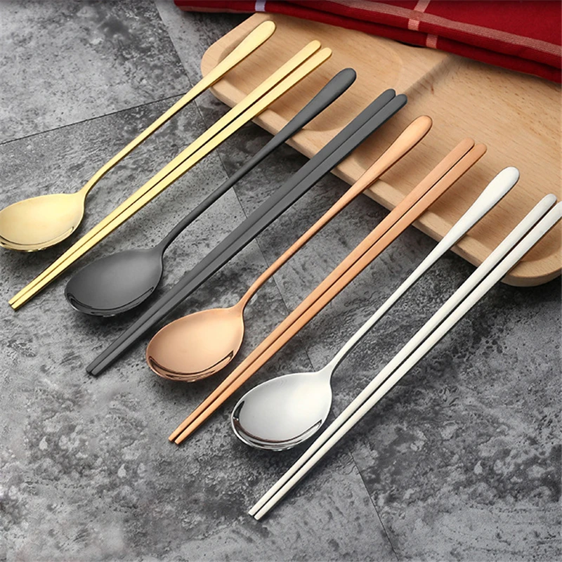 1 набор столовая посуда из нержавеющей стали 304 для путешествий|steel tableware|stainless steel